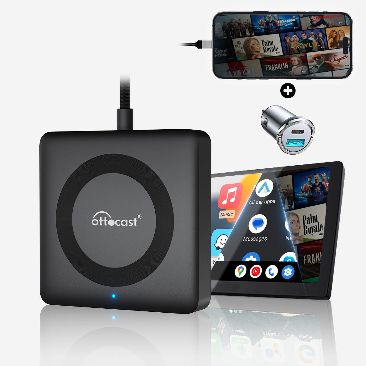 ?Ottocast Car Tv Mate Max ( 第4世代 ）ユニバーサル - HDMI マルチ 