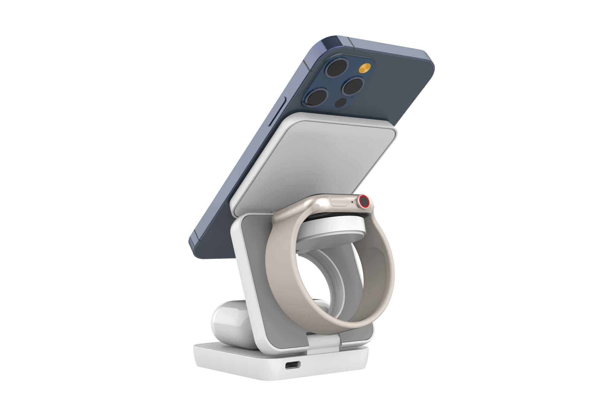 OTTOCAST 15W 3 in 1マグネット式 ワイヤレス急速充電器