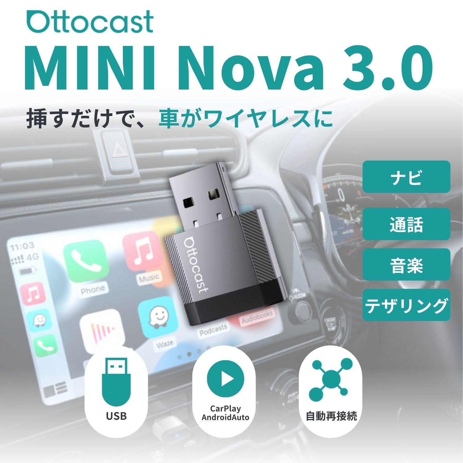 Ottobibox NANO カーナビアダプター OttoAiBOX NANO カーナビアダプター PCS50 -｜トレファクONLINE