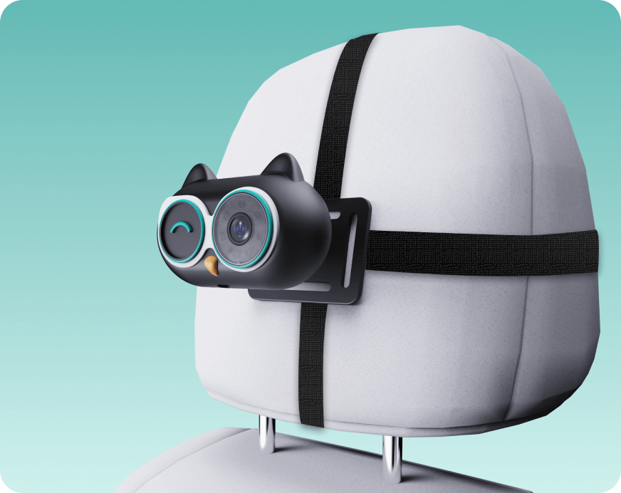 <h4>ヘッドレストにベルトで固定</h4>