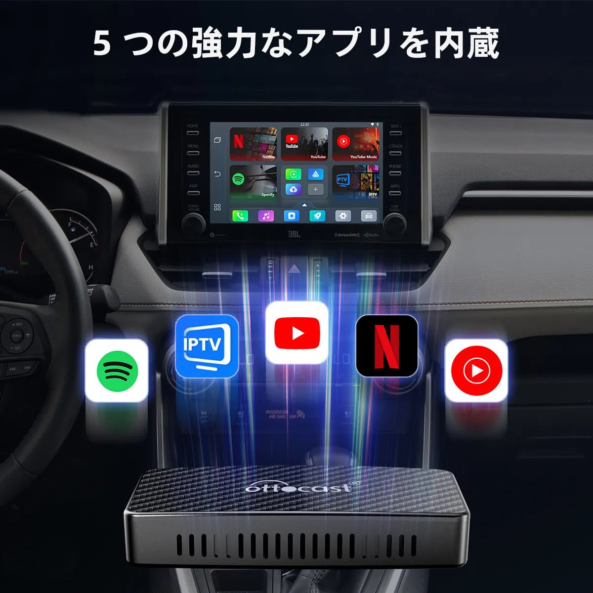 「Facebook限定、30%OFF 」Play2Video Pro ワイヤレス CarPlay / Android Auto 3-in-1 アダプター