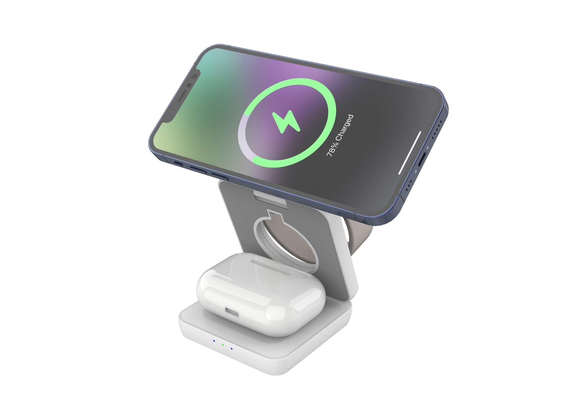 OTTOCAST 15W 3 in 1マグネット式 ワイヤレス急速充電器