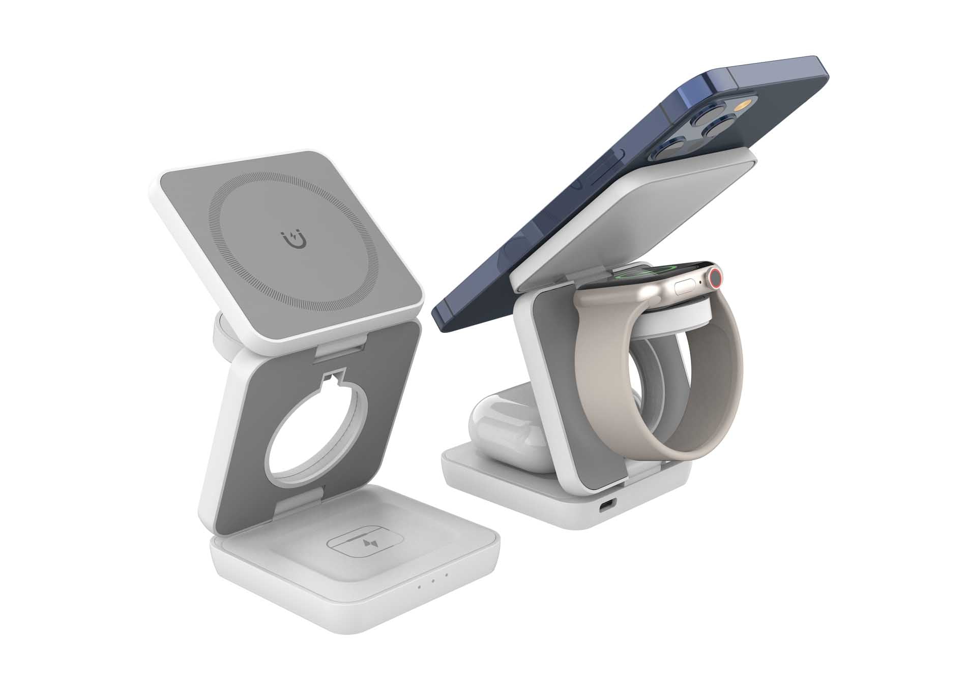 OTTOCAST 15W 3 in 1マグネット式 ワイヤレス急速充電器