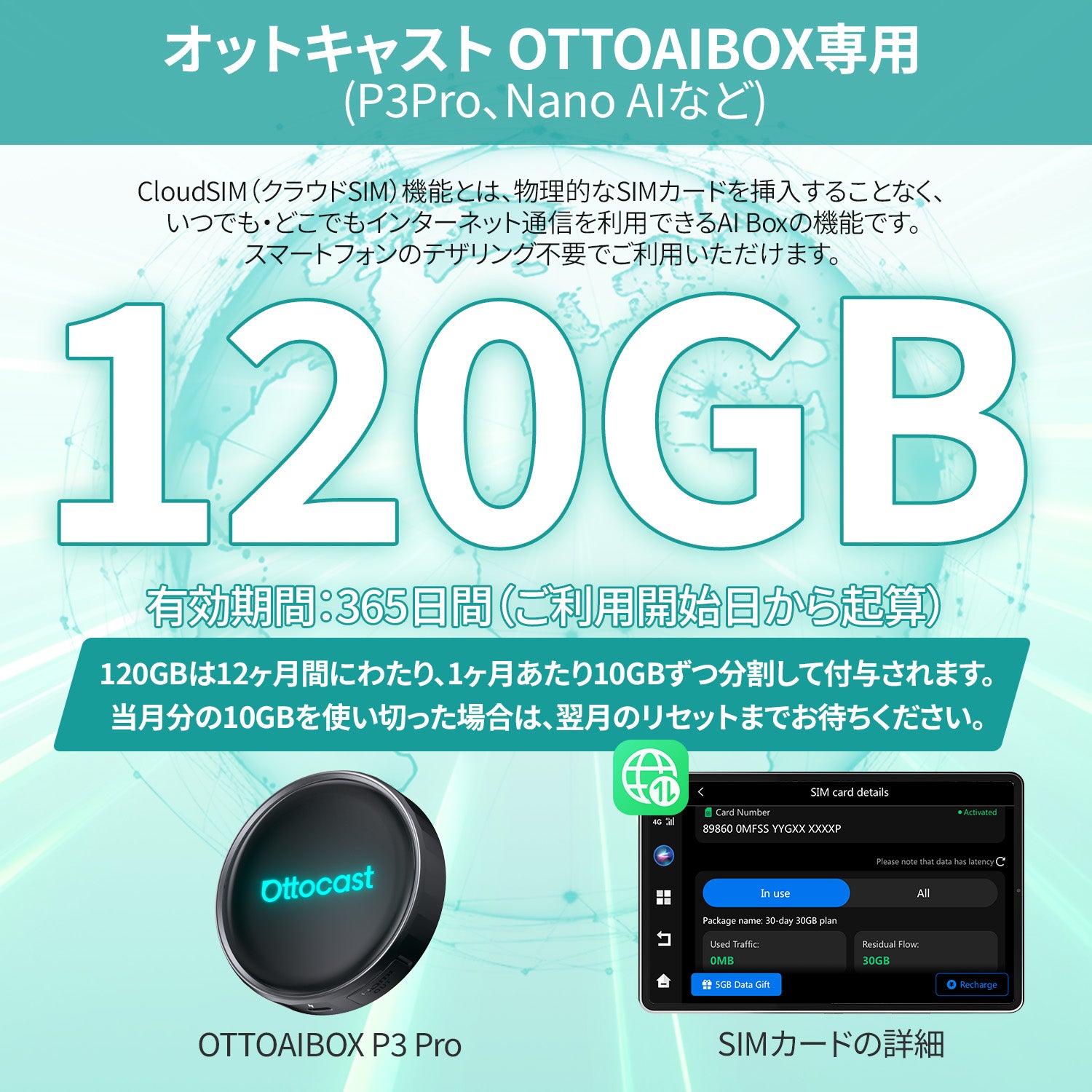 クラウドSIMカード – OTTOCAST（オットキャスト）