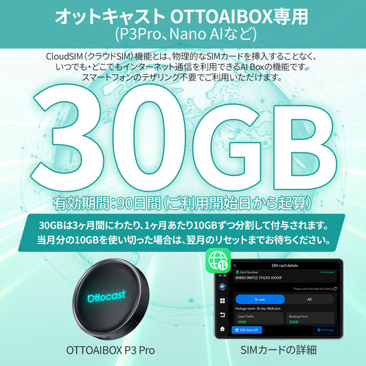 「30GB」クラウドSIMカード