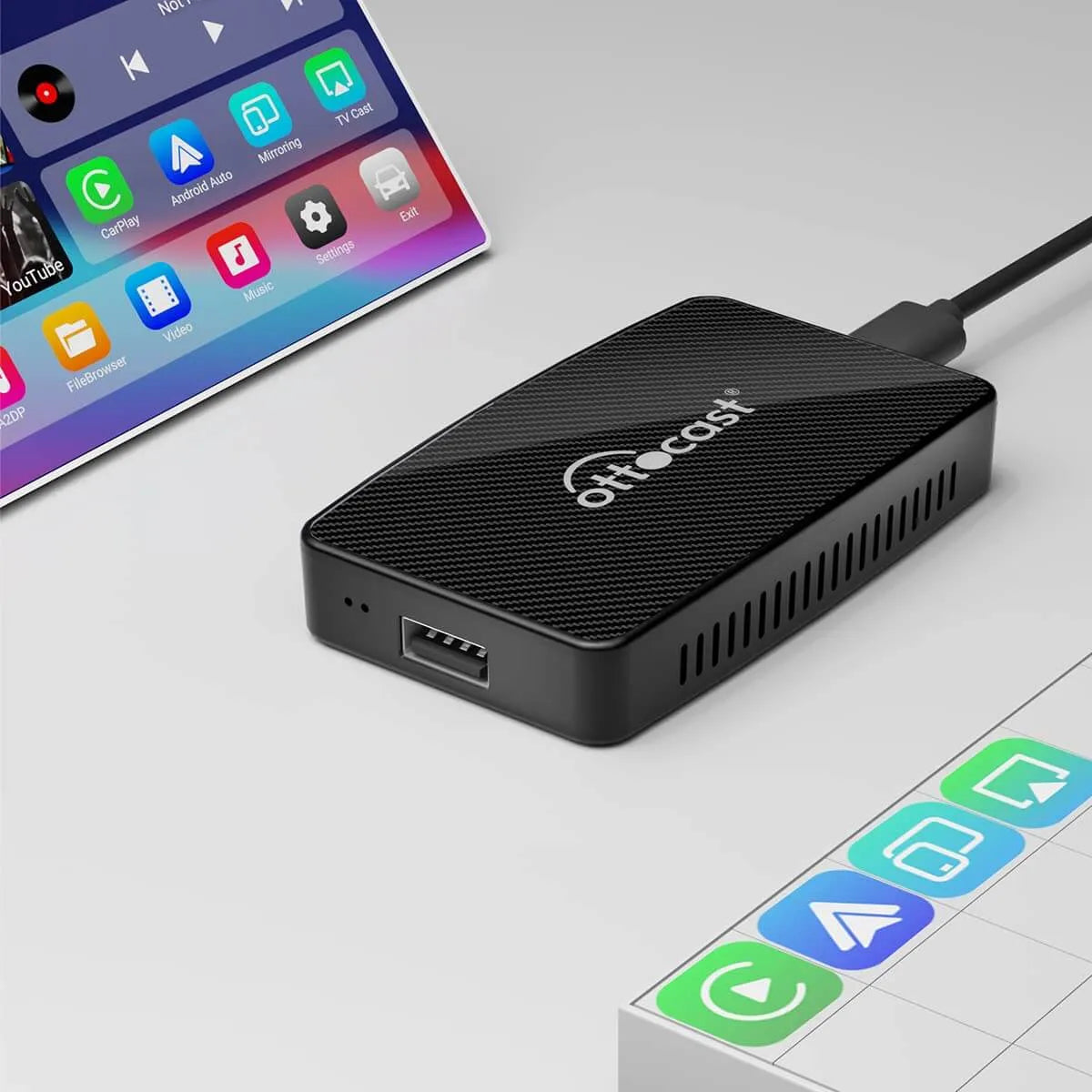 Play2Video ワイヤレス CarPlay/Android Auto オールインワン アダプター Play2Video ワイヤレス CarPlay/Android Auto オールインワン アダプター