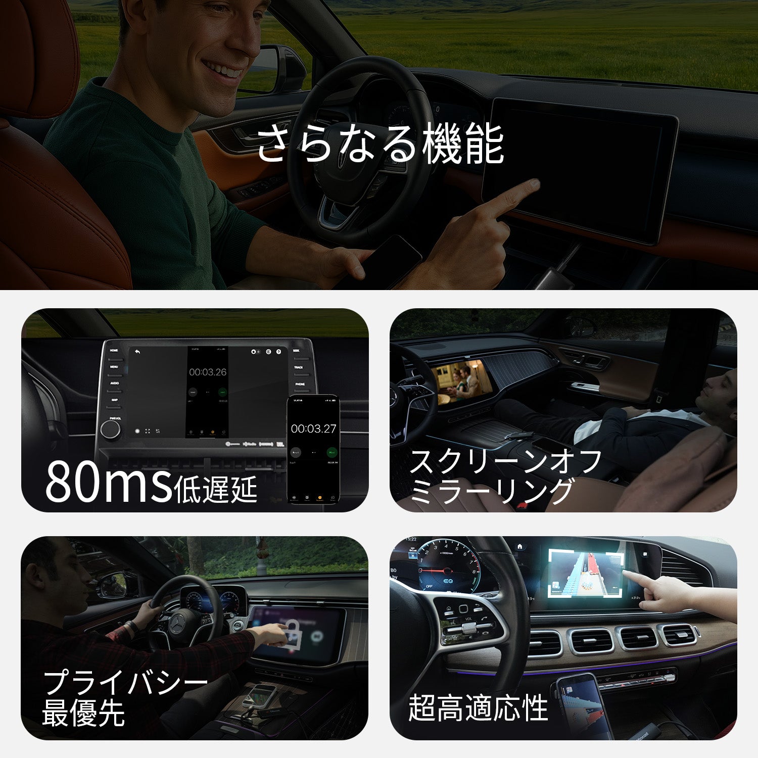 OTTOCAST Mirror Touch   ミラータッチ   ワイヤレスCarPlayアダプター