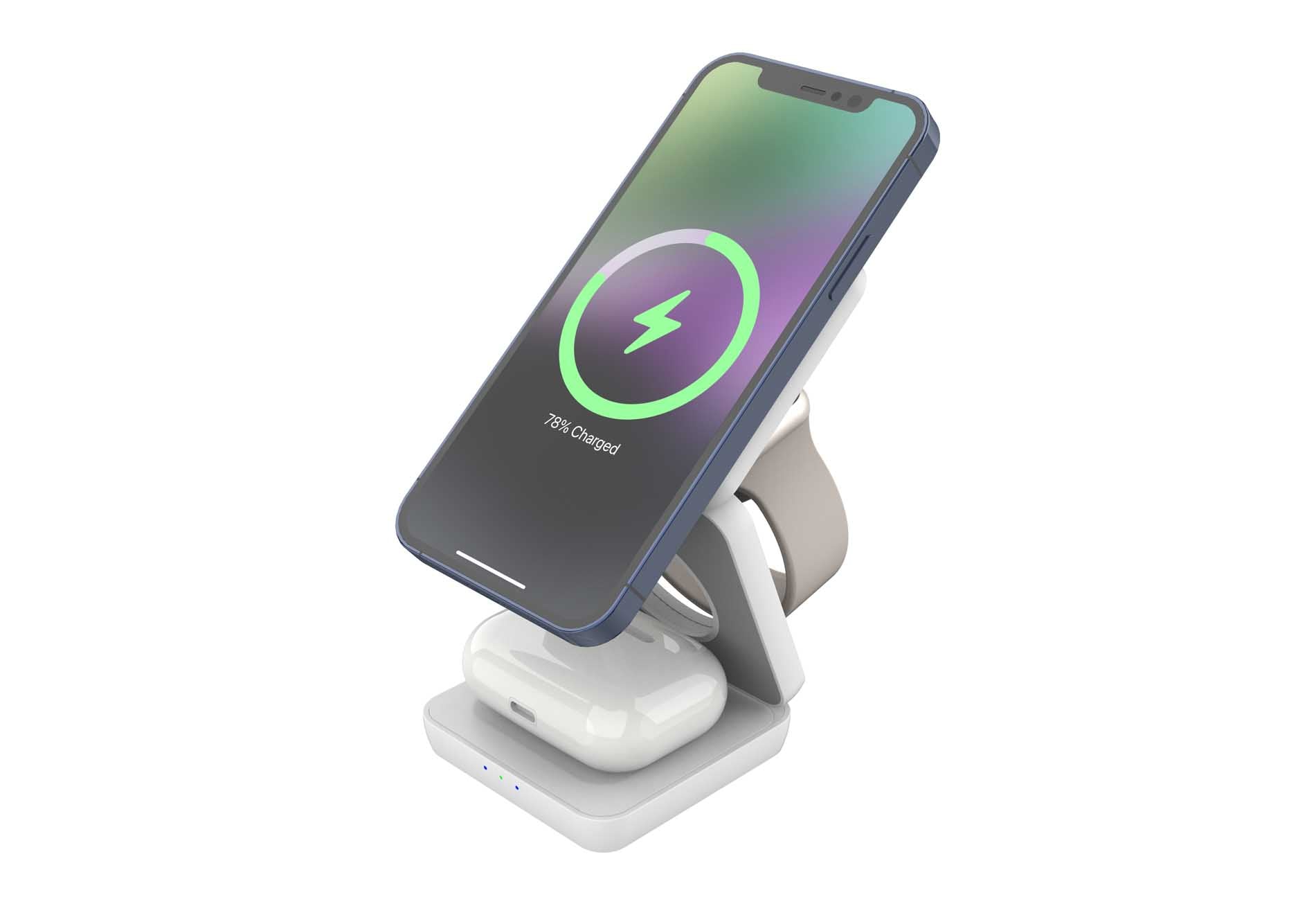 OTTOCAST 15W 3 in 1マグネット式 ワイヤレス急速充電器