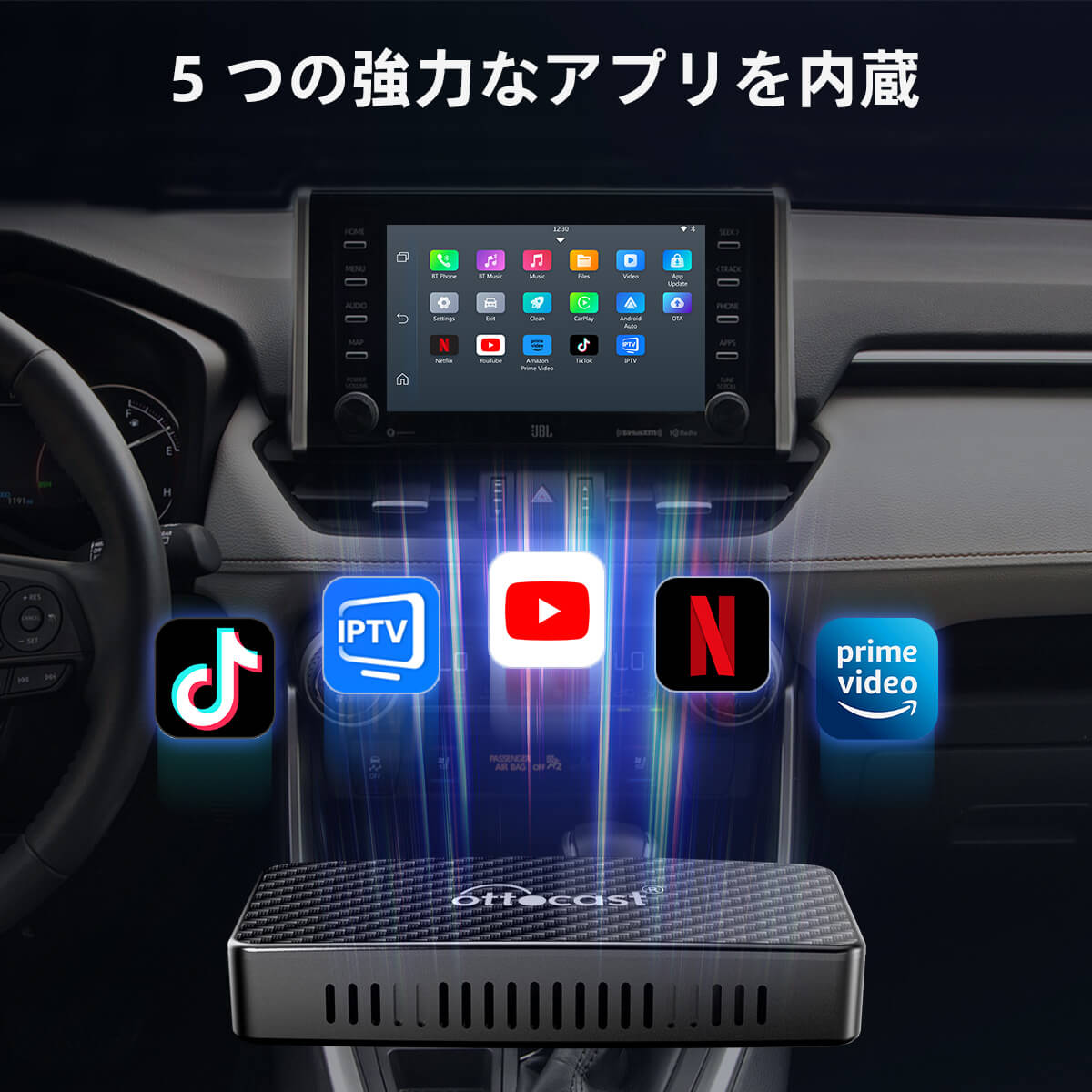 「Facebook限定、30%OFF 」Play2Video Pro ワイヤレス CarPlay / Android Auto 3-in-1 アダプター