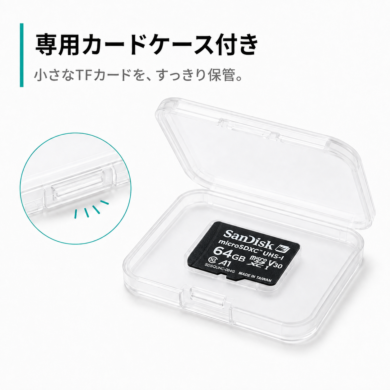 SanDisk 64GB TFカード ケース付き