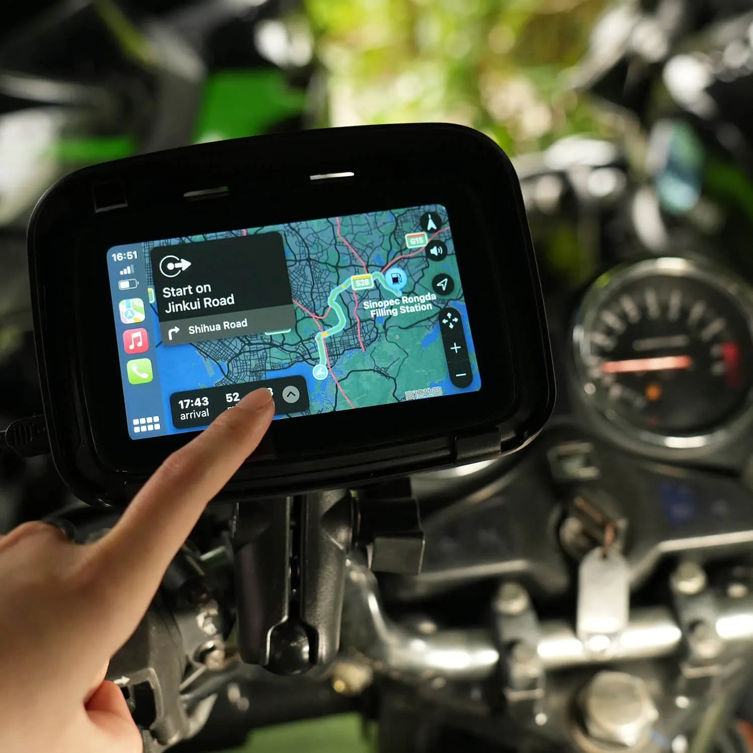 CarPlay Lite C5 ポータブルバイクワイヤレスCarPlay/Android Autoスクリーン