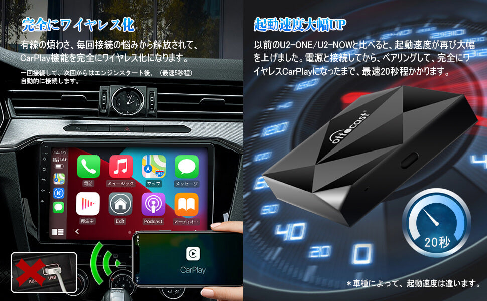 U2-AIR Wireless CarPlay Adapter - Ottocast