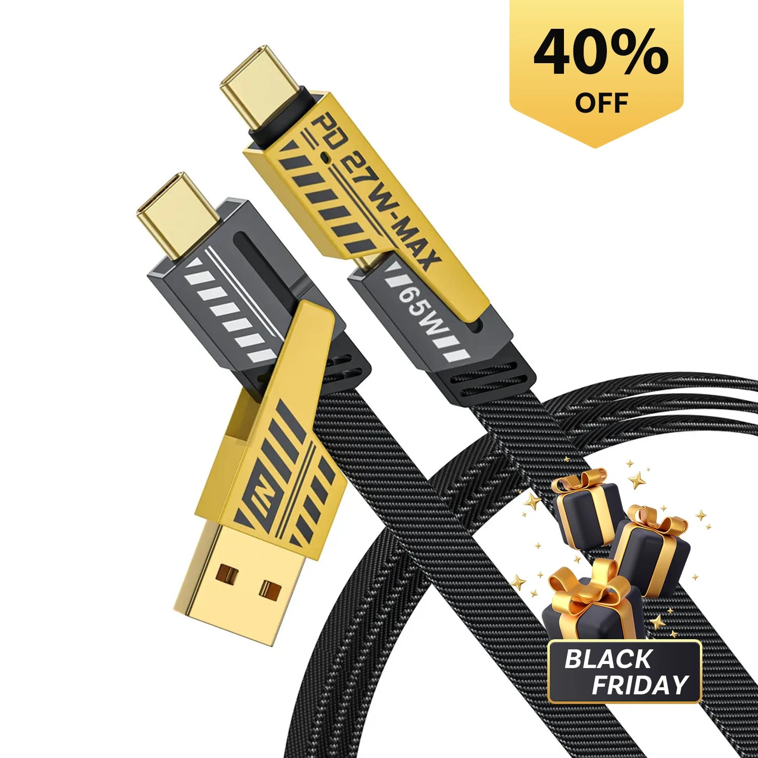 65W USB 4-IN-1充電ケーブル