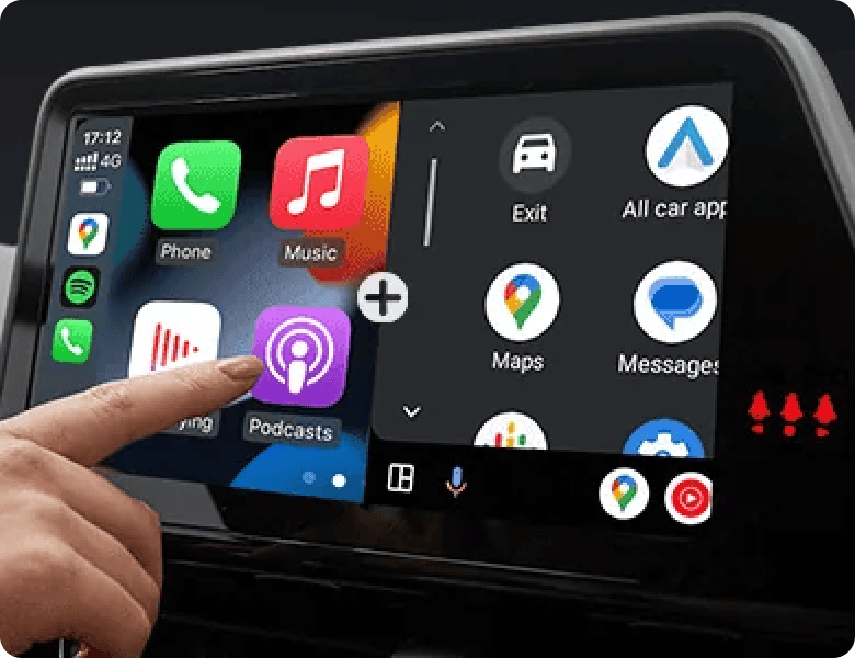 CarPlayでアプリを操作する様子