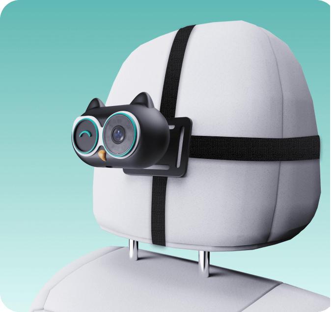 <h4>ヘッドレストにベルトで固定</h4>