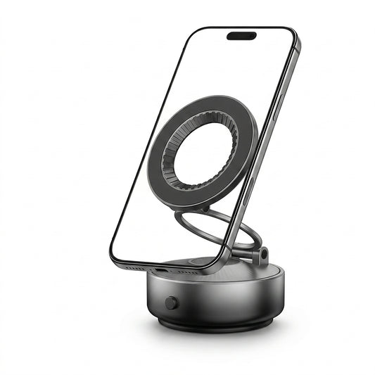 【凹凸面用】電動真空吸着式スマホホルダー