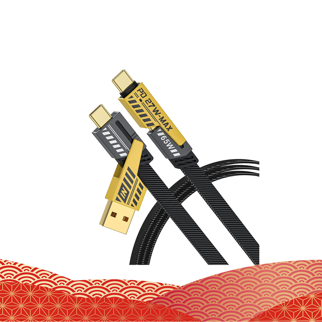 65W USB 4-IN-1充電ケーブル